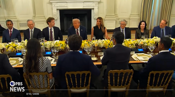Trump hosts top tech CEOs, not including Elon Musk, at White House dinner