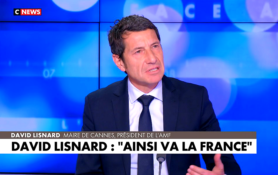 David Lisnard invité de Face à l'info sur CNews